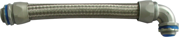 Over Braided PVC Coated Flexible Metal Conduit with Heavy Series Metal Fittings