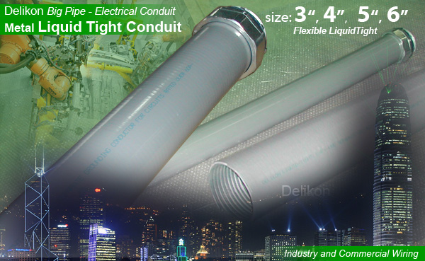 Delikon Metal Liquid Tight and Liquid Tight Conduit Fittings For Rail Road & Subway Power and Signal Cable Protection