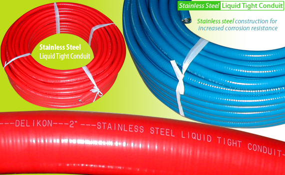 Stainless Steel Liquid Tight Conduit is best for use with stainless steel liquid tight fittings